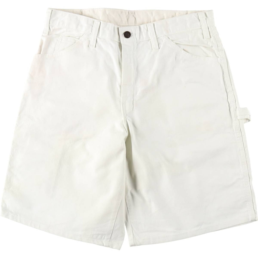 Dickies painter shorts, men's size W32 (approx.) cotton white type Vintage Second Hand