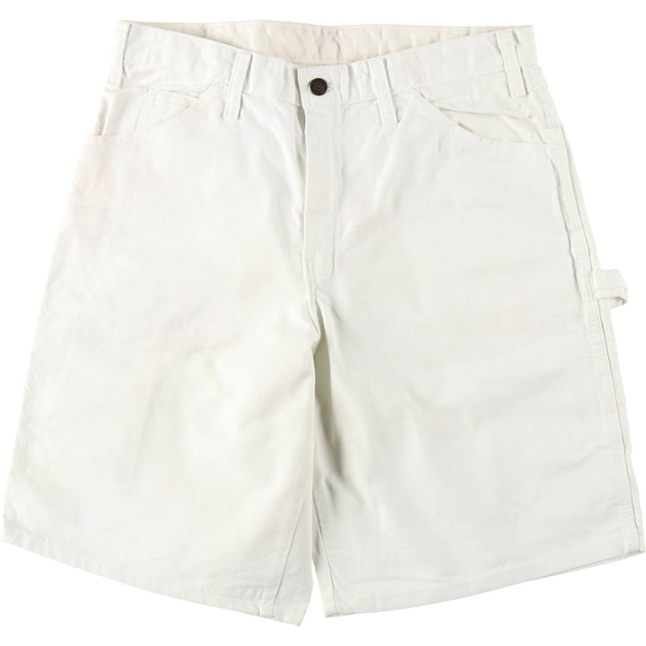 Dickies painter shorts, men's size W32 (approx.) cotton white type Vintage Second Hand