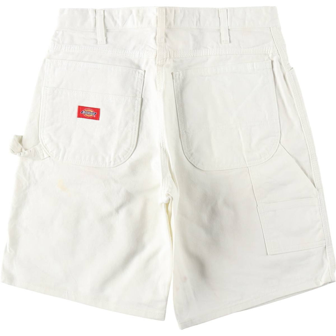 Dickies painter shorts, men's size W32 (approx.) cotton white type Vintage Second Hand