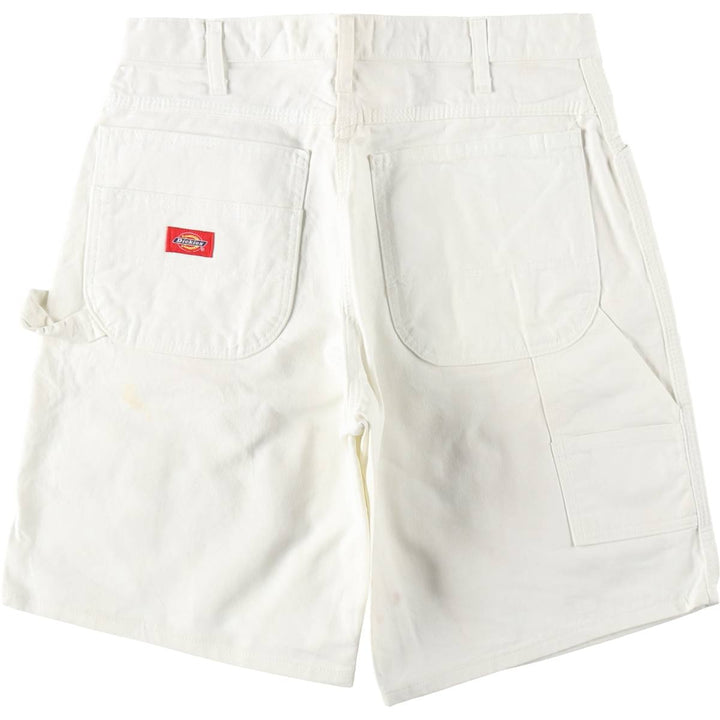 Dickies painter shorts, men's size W32 (approx.) cotton white type Vintage Second Hand