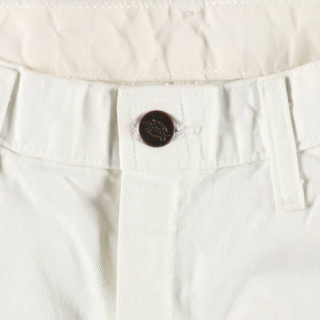 Dickies painter shorts, men's size W32 (approx.) cotton white type Vintage Second Hand