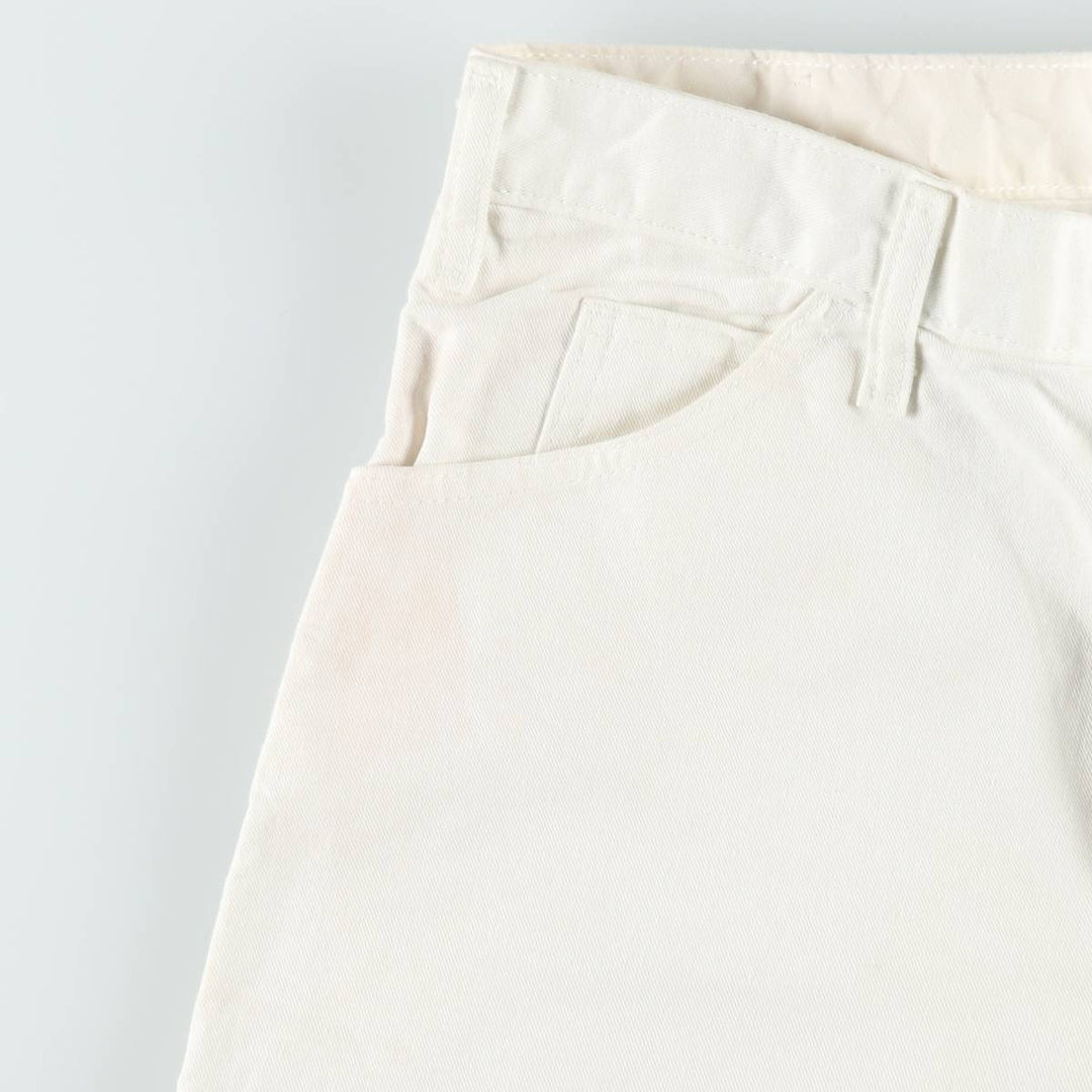 Dickies painter shorts, men's size W32 (approx.) cotton white type Vintage Second Hand
