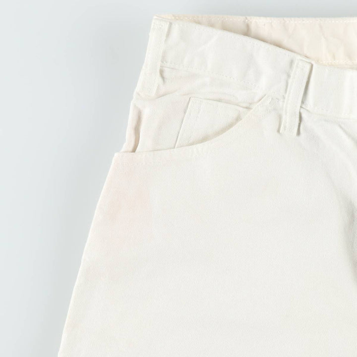 Dickies painter shorts, men's size W32 (approx.) cotton white type Vintage Second Hand
