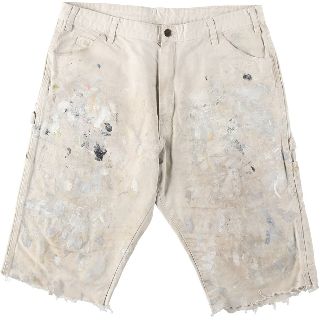 Dickies SHERWIN WILLIAMS Paint Painter Shorts, Men's W37 (approx.) cotton Beige type Vintage Second Hand