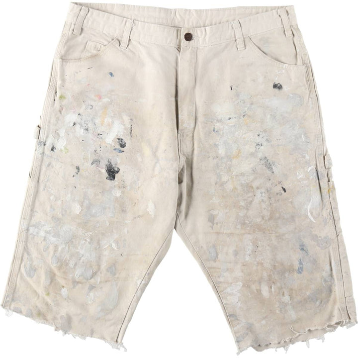 Dickies SHERWIN WILLIAMS Paint Painter Shorts, Men's W37 (approx.) cotton Beige type Vintage Second Hand