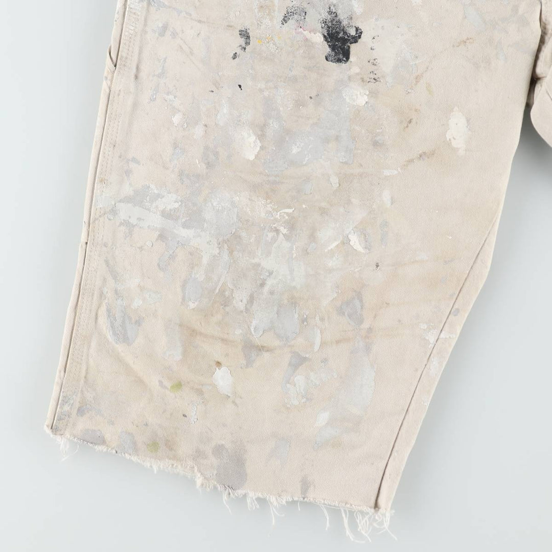 Dickies SHERWIN WILLIAMS Paint Painter Shorts, Men's W37 (approx.) cotton Beige type Vintage Second Hand