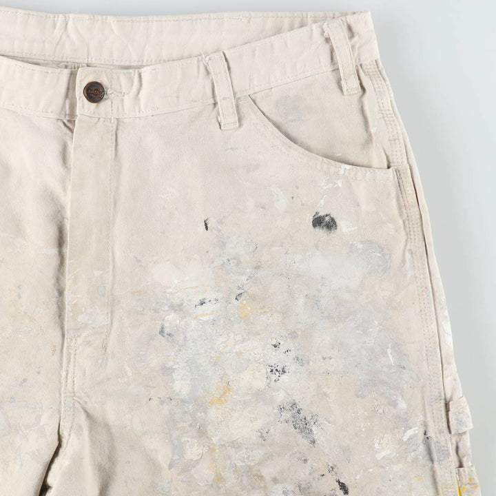 Dickies SHERWIN WILLIAMS Paint Painter Shorts, Men's W37 (approx.) cotton Beige type Vintage Second Hand