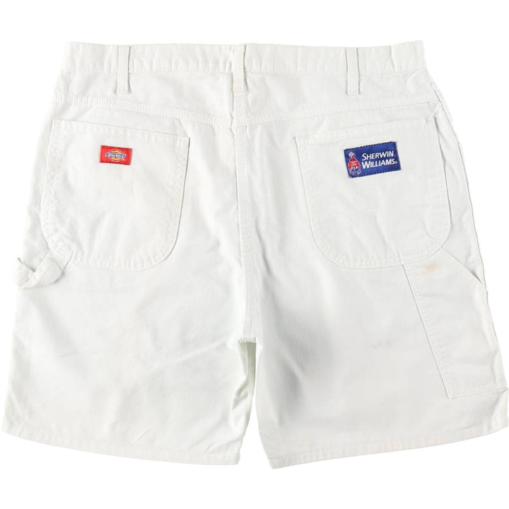 Dickies Sherwin Williams Painter Shorts, Men's W37 (approx.) cotton white type Vintage Second Hand