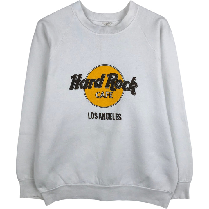 90'S Fruit of the Loom Hard Rock Cafe Advertising Sweatshirt, Made in USA, Men's Size L cotton white type Vintage Second Hand