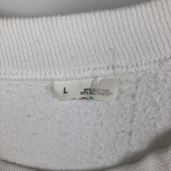 90'S Fruit of the Loom Hard Rock Cafe Advertising Sweatshirt, Made in USA, Men's Size L cotton white type Vintage Second Hand