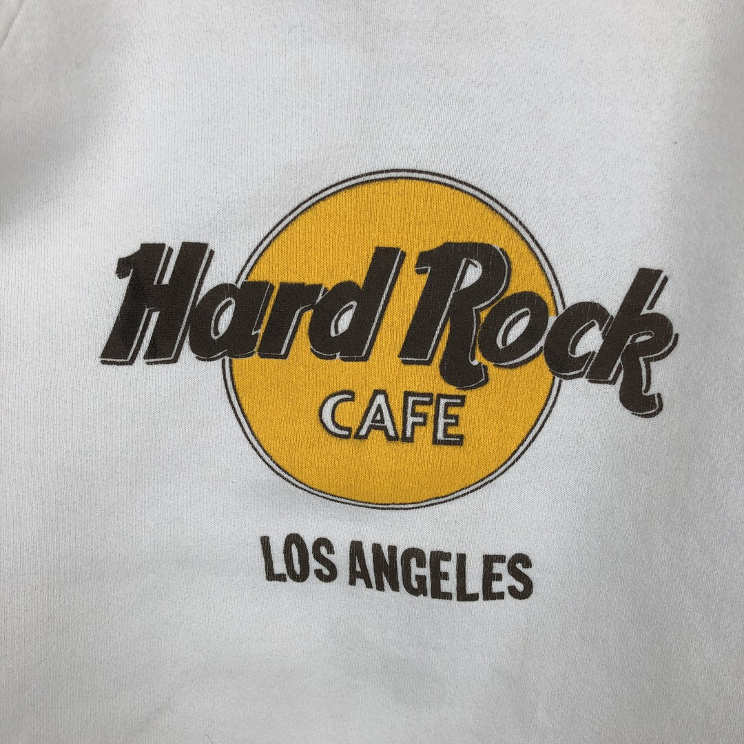 90'S Fruit of the Loom Hard Rock Cafe Advertising Sweatshirt, Made in USA, Men's Size L cotton white type Vintage Second Hand