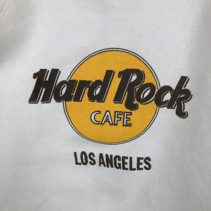 90'S Fruit of the Loom Hard Rock Cafe Advertising Sweatshirt, Made in USA, Men's Size L cotton white type Vintage Second Hand
