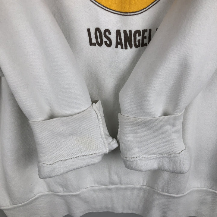 90'S Fruit of the Loom Hard Rock Cafe Advertising Sweatshirt, Made in USA, Men's Size L cotton white type Vintage Second Hand