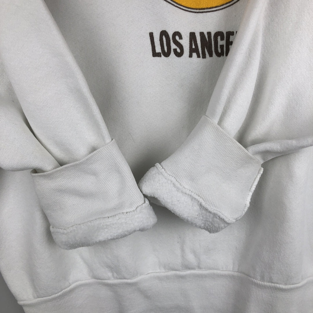 90'S Fruit of the Loom Hard Rock Cafe Advertising Sweatshirt, Made in USA, Men's Size L cotton white type Vintage Second Hand