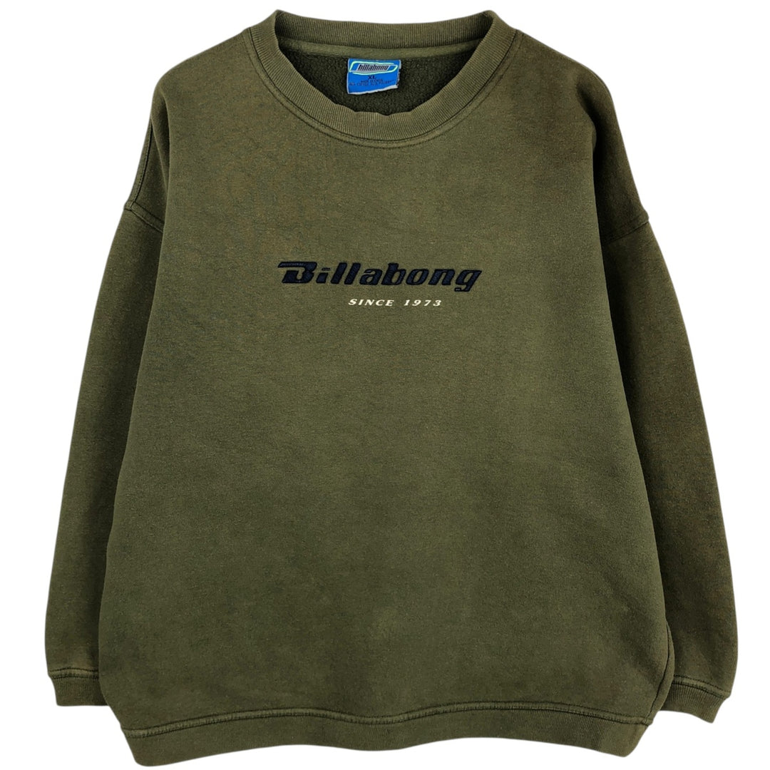 Billabong logo sweatshirt, men's size XL cotton Khaki type Vintage Second Hand