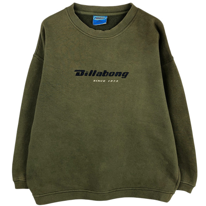 Billabong logo sweatshirt, men's size XL cotton Khaki type Vintage Second Hand