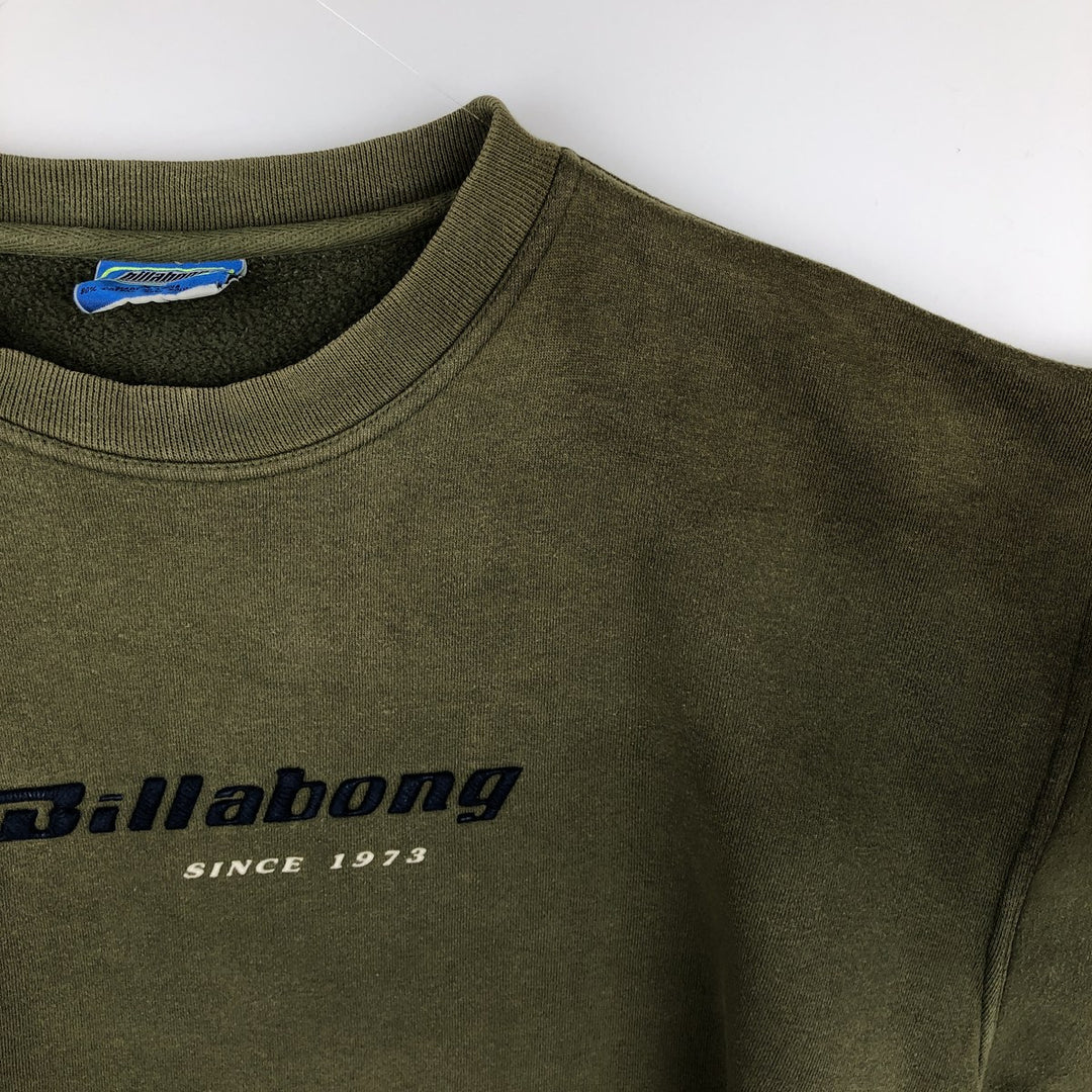 Billabong logo sweatshirt, men's size XL cotton Khaki type Vintage Second Hand