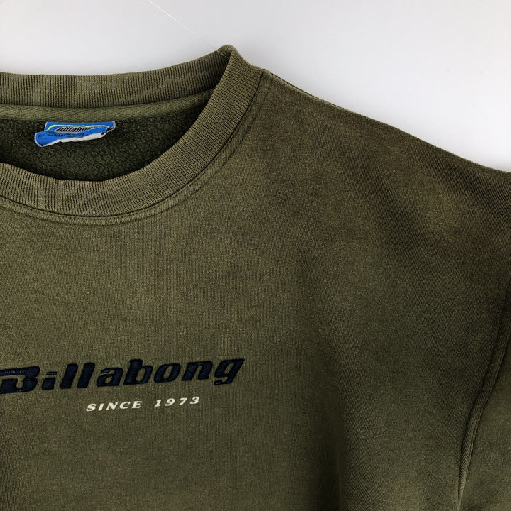 Billabong logo sweatshirt, men's size XL cotton Khaki type Vintage Second Hand