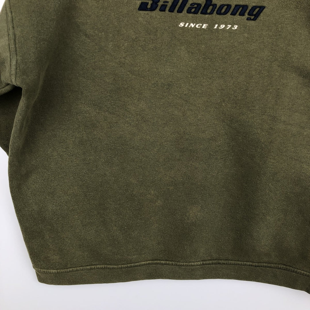 Billabong logo sweatshirt, men's size XL cotton Khaki type Vintage Second Hand