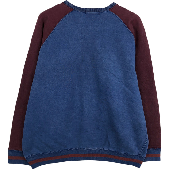 Ralph Lauren POLO by Ralph Lauren two-tone logo sweatshirt, men's size L cotton blue type Vintage Second Hand