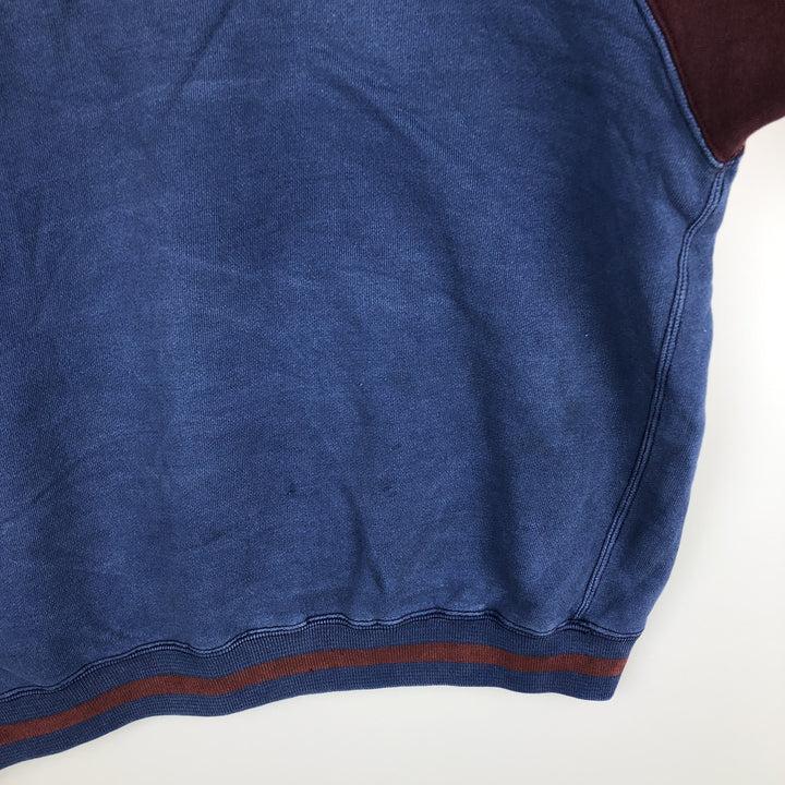 Ralph Lauren POLO by Ralph Lauren two-tone logo sweatshirt, men's size L cotton blue type Vintage Second Hand