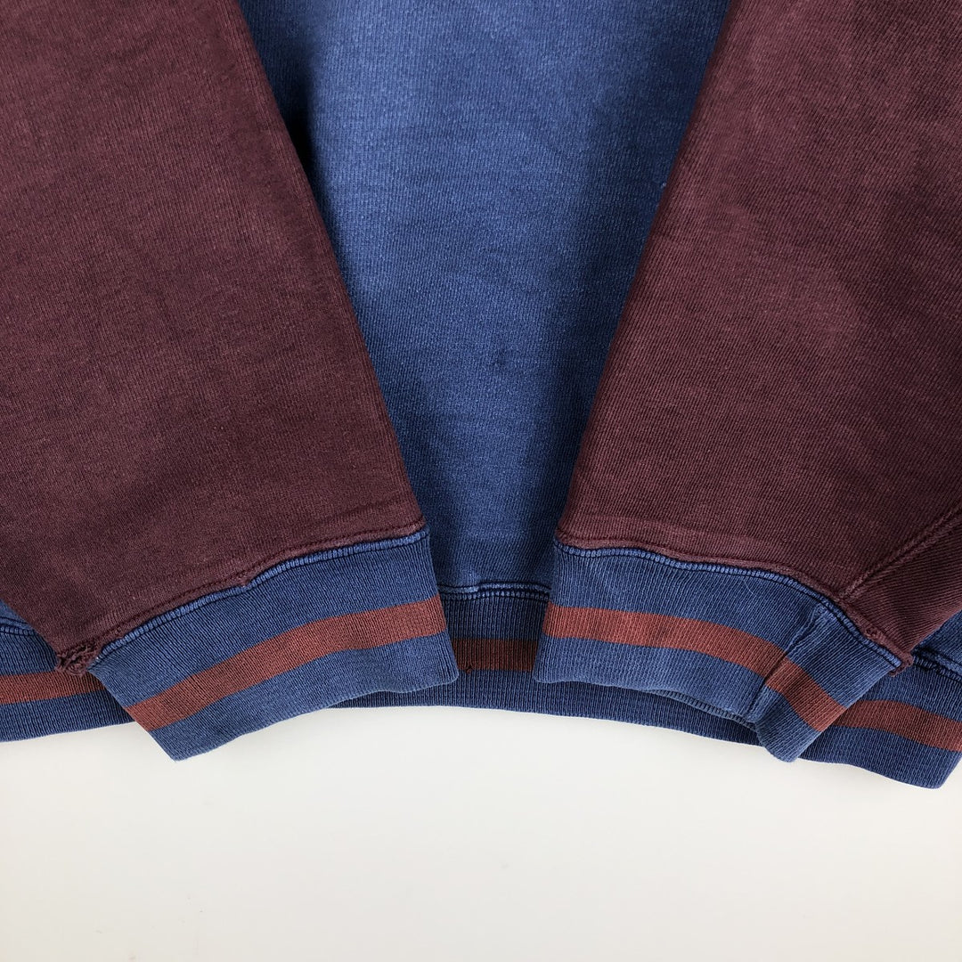 Ralph Lauren POLO by Ralph Lauren two-tone logo sweatshirt, men's size L cotton blue type Vintage Second Hand
