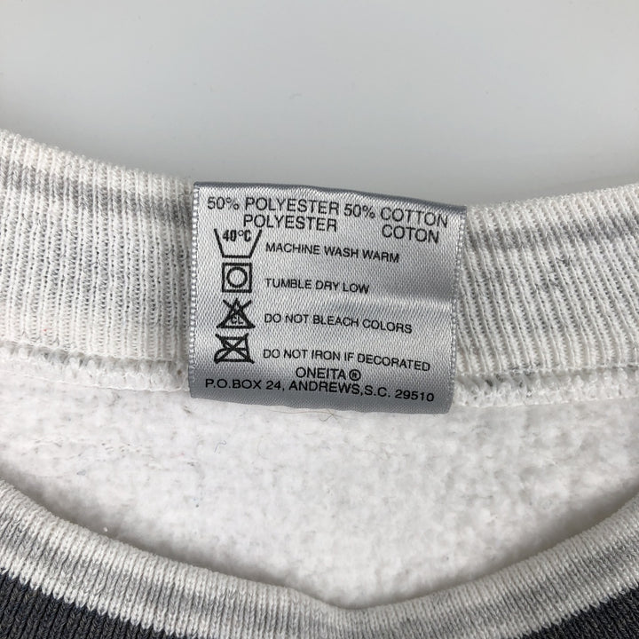 90'S ONEITA POWER-SWEATS Printed Sweatshirt Trainer Made in USA Men's Size L Vintage polyester gray type Vintage Second Hand