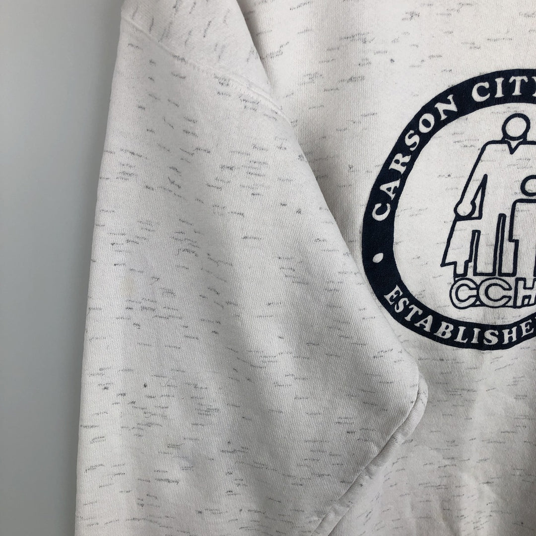 90'S ONEITA POWER-SWEATS Printed Sweatshirt Trainer Made in USA Men's Size L Vintage polyester gray type Vintage Second Hand