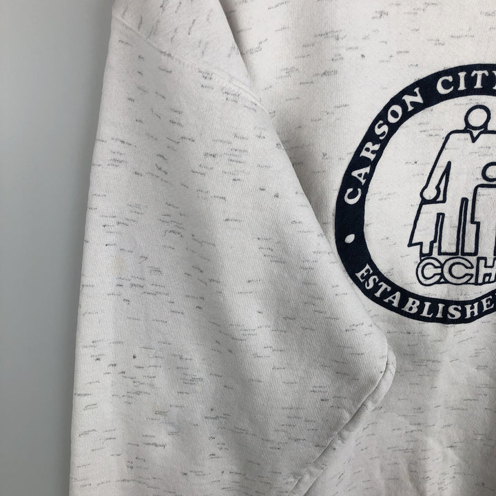 90'S ONEITA POWER-SWEATS Printed Sweatshirt Trainer Made in USA Men's Size L Vintage polyester gray type Vintage Second Hand