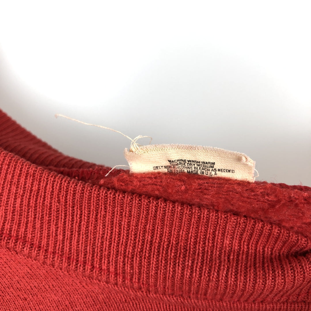 90'S Fruit of the Loom printed sweatshirt, made in the USA, men's XL size, vintage cotton red type Vintage Second Hand
