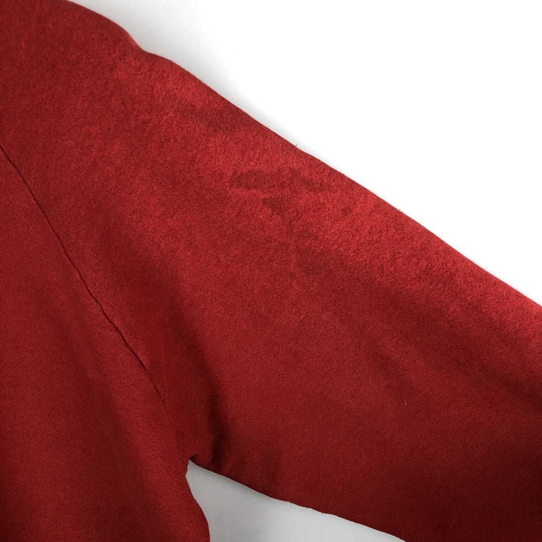 90'S Fruit of the Loom printed sweatshirt, made in the USA, men's XL size, vintage cotton red type Vintage Second Hand