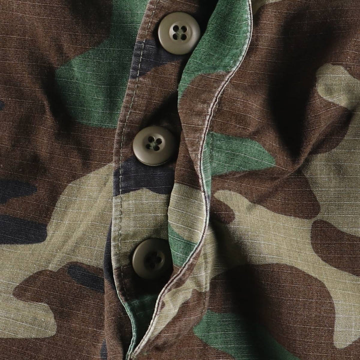 90'S Civilian Camouflage Pattern Woodland Camo Military Cargo Pants Combat Pants LARGE - REGULAR Men's W36 equivalent cotton Khaki type sage green Vintage Second Hand