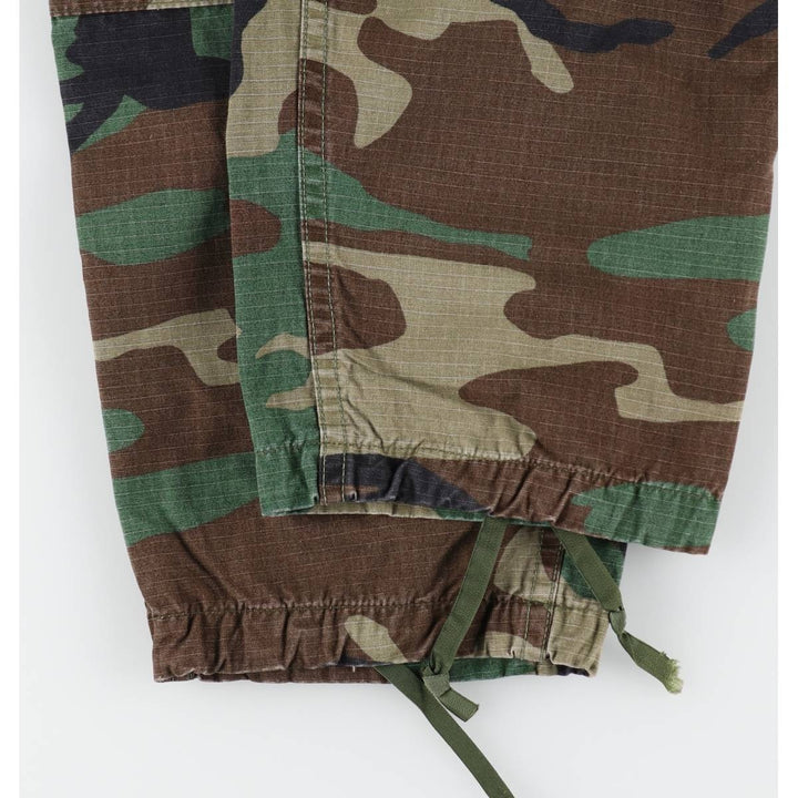 90'S Civilian Camouflage Pattern Woodland Camo Military Cargo Pants Combat Pants LARGE - REGULAR Men's W36 equivalent cotton Khaki type sage green Vintage Second Hand