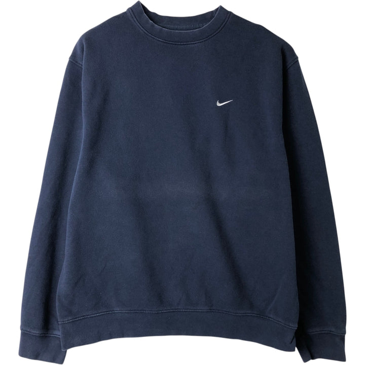 2000'S Nike One-Point Logo Sweatshirt, Men's Size L (approx.) cotton navy blue type Vintage Second Hand