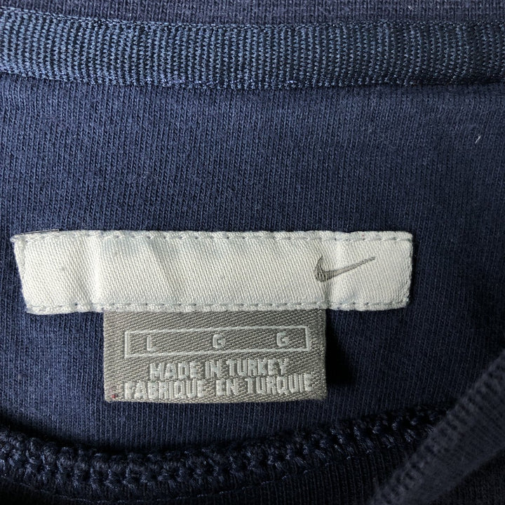2000'S Nike One-Point Logo Sweatshirt, Men's Size L (approx.) cotton navy blue type Vintage Second Hand