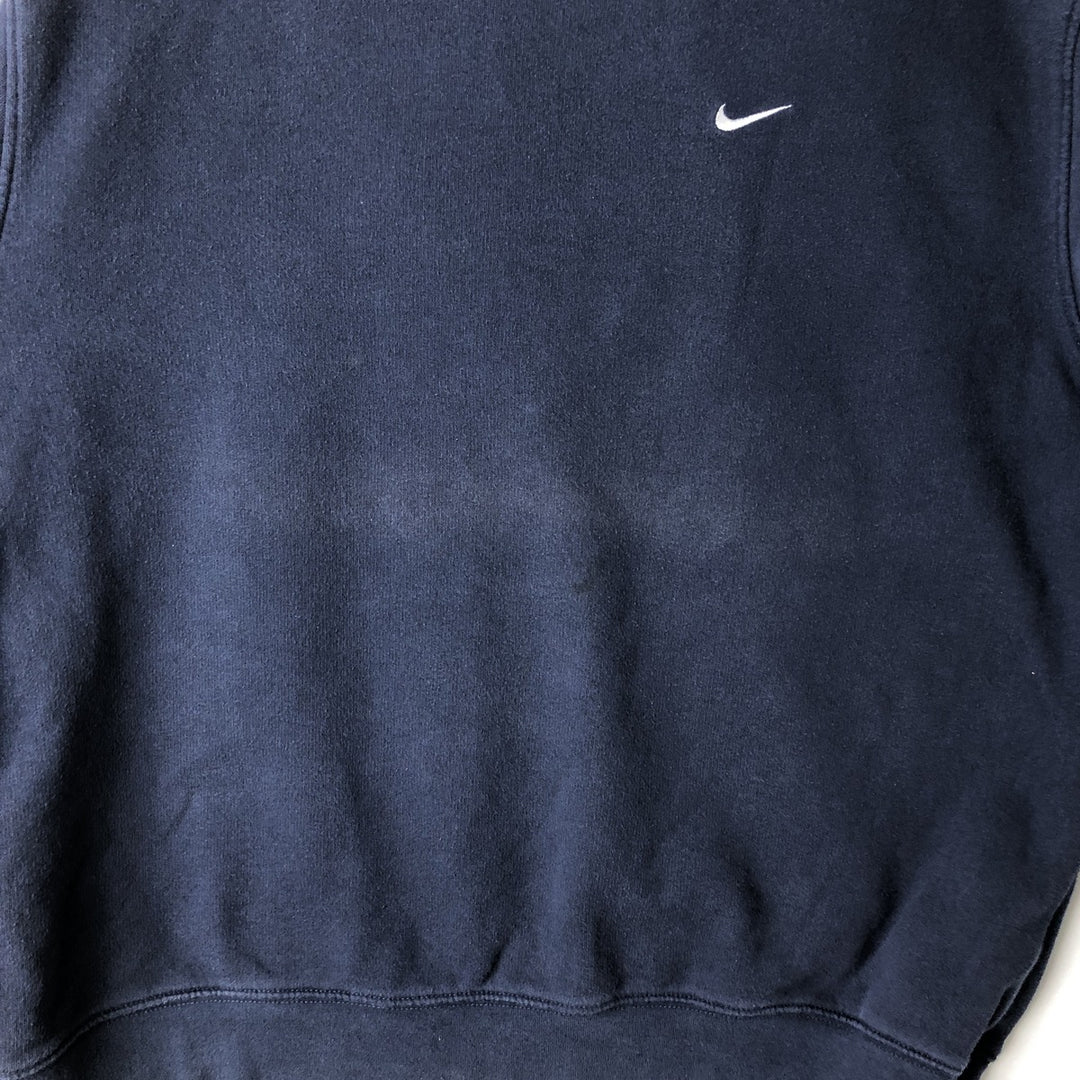 2000'S Nike One-Point Logo Sweatshirt, Men's Size L (approx.) cotton navy blue type Vintage Second Hand