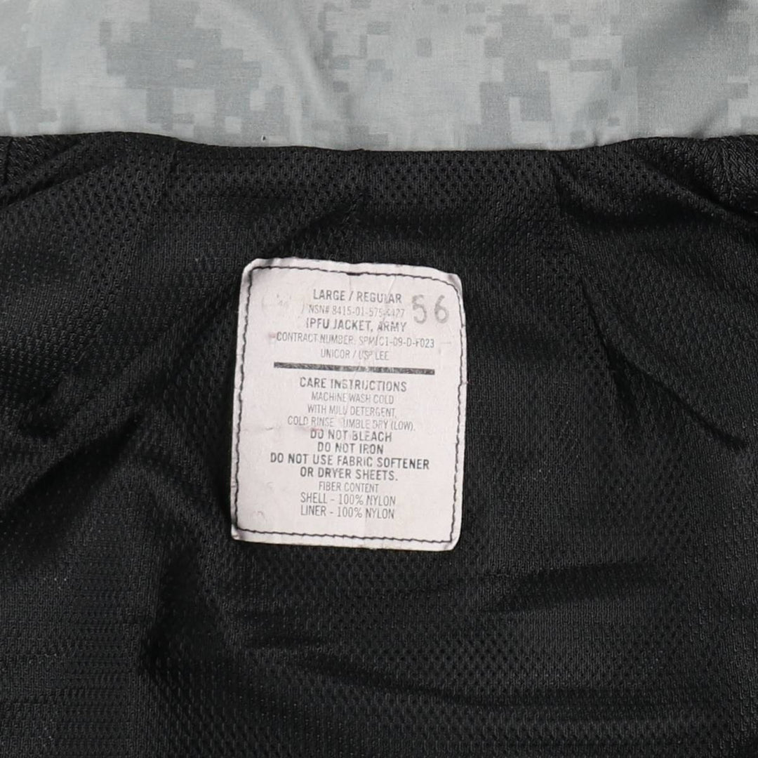 00'S USARMY IPFU Training Jacket ACU Digital Camo Nylon Jacket Made in USA X-LARGE Nylon gray type Vintage Second Hand