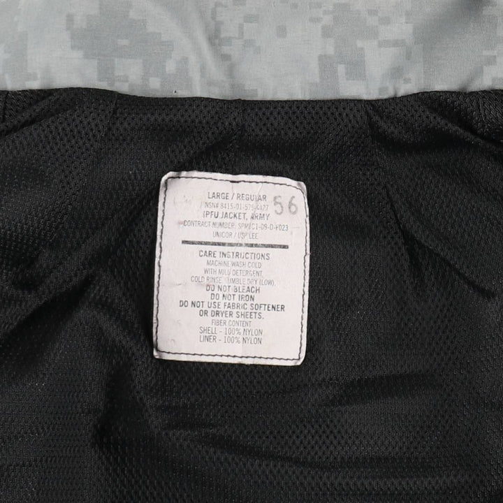 00'S USARMY IPFU Training Jacket ACU Digital Camo Nylon Jacket Made in USA X-LARGE Nylon gray type Vintage Second Hand