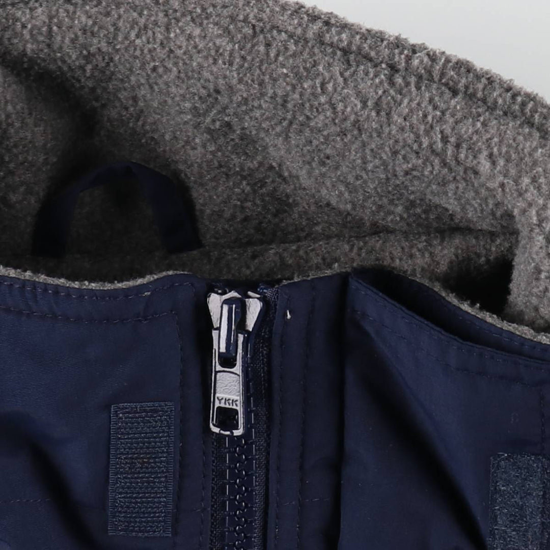 80s-90'S LANDS' END padded puffer jacket, men's size L Nylon navy blue type Vintage Second Hand