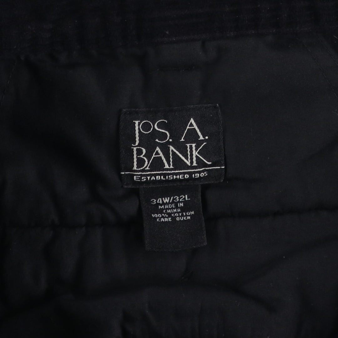 JOS. A. BANK corduroy pants, men's size W34 (approx.) cotton black type Vintage Second Hand