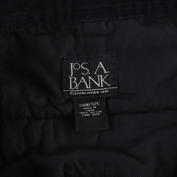 JOS. A. BANK corduroy pants, men's size W34 (approx.) cotton black type Vintage Second Hand