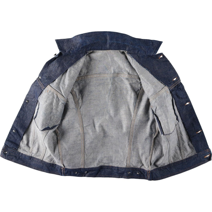 SUPER RIFLE Denim Jacket (Women's Size M) unclear navy blue type Vintage Second Hand