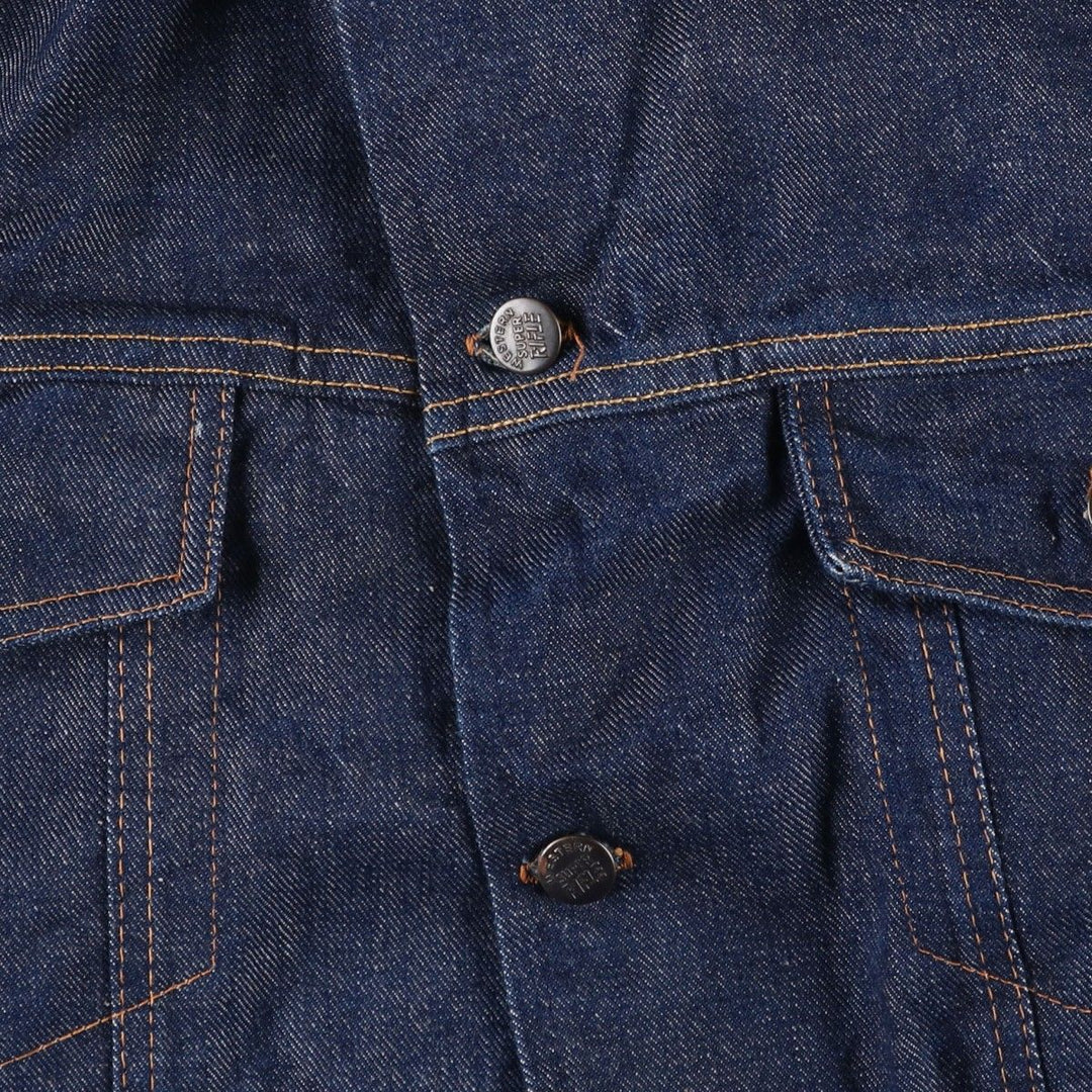 SUPER RIFLE Denim Jacket (Women's Size M) unclear navy blue type Vintage Second Hand