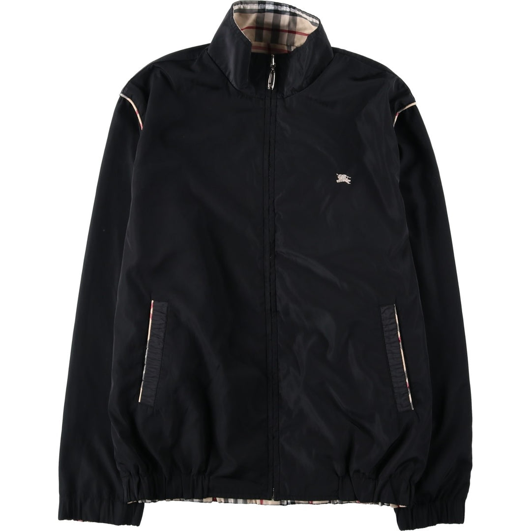 Burberry LONDON Check Pattern Reversible Swing Top Sport Jacket, Women's Size XL (Equivalent), Vintage cotton black type Vintage Second Hand