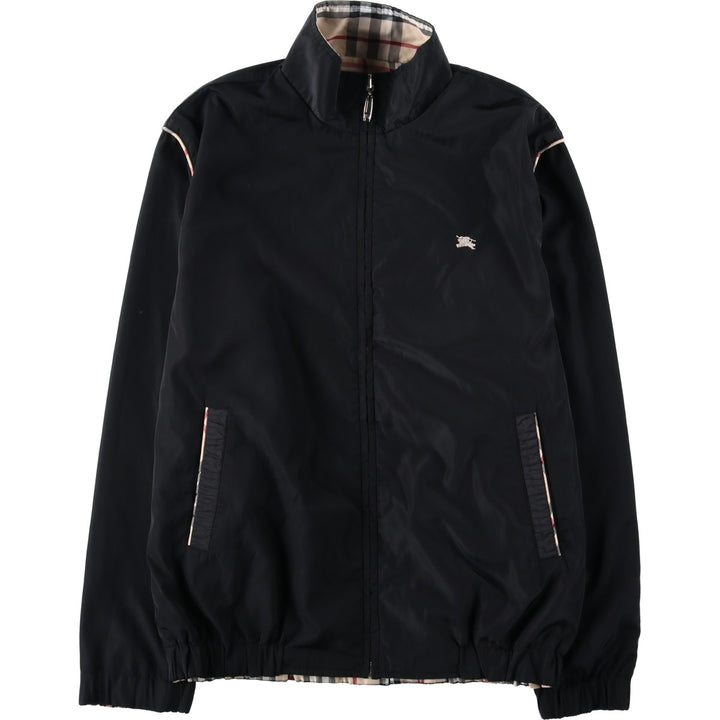 Burberry LONDON Check Pattern Reversible Swing Top Sport Jacket, Women's Size XL (Equivalent), Vintage cotton black type Vintage Second Hand