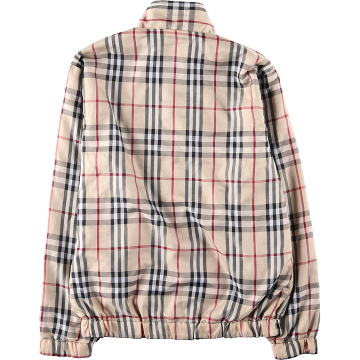 Burberry LONDON Check Pattern Reversible Swing Top Sport Jacket, Women's Size XL (Equivalent), Vintage cotton black type Vintage Second Hand