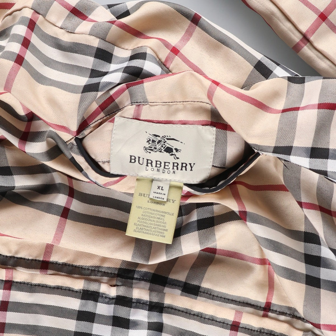 Burberry LONDON Check Pattern Reversible Swing Top Sport Jacket, Women's Size XL (Equivalent), Vintage cotton black type Vintage Second Hand
