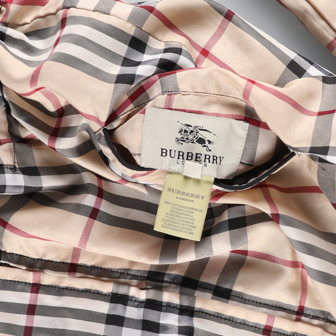 Burberry LONDON Check Pattern Reversible Swing Top Sport Jacket, Women's Size XL (Equivalent), Vintage cotton black type Vintage Second Hand