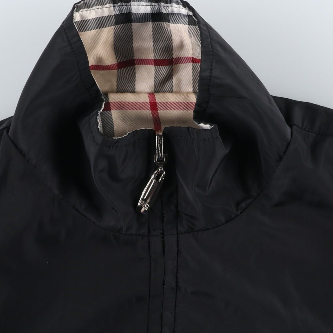 Burberry LONDON Check Pattern Reversible Swing Top Sport Jacket, Women's Size XL (Equivalent), Vintage cotton black type Vintage Second Hand