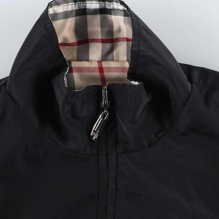 Burberry LONDON Check Pattern Reversible Swing Top Sport Jacket, Women's Size XL (Equivalent), Vintage cotton black type Vintage Second Hand
